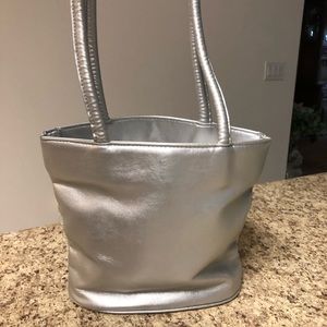 Small silver handbag